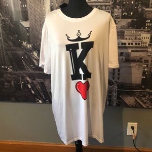 A pair of King & Queen shirts